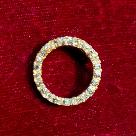 10k Gold & Sapphire Plated Necklace Pendant - Picture 5 of 8